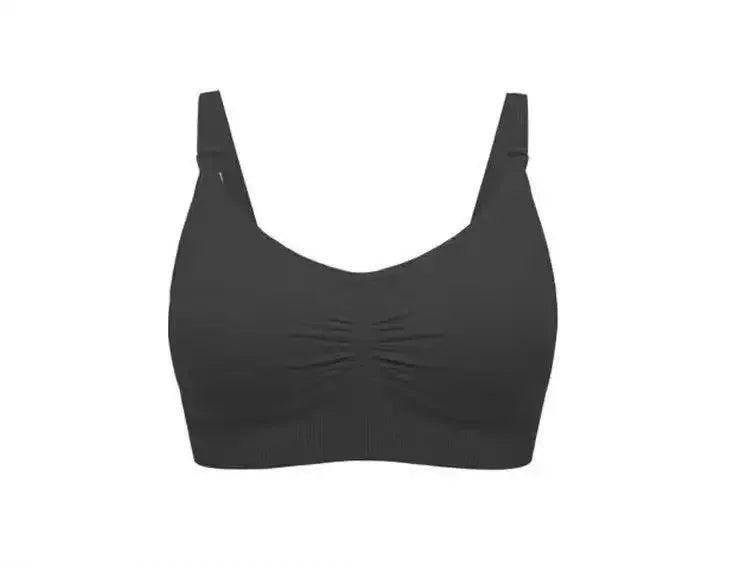 women's Breathable sports bra - ruched front, knit fabric, full-coverage, for yoga and running workouts