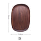 Wooden 5Pcs Storage Tray - Acacia Wood Irregular Oval Tableware, Solid Food Container