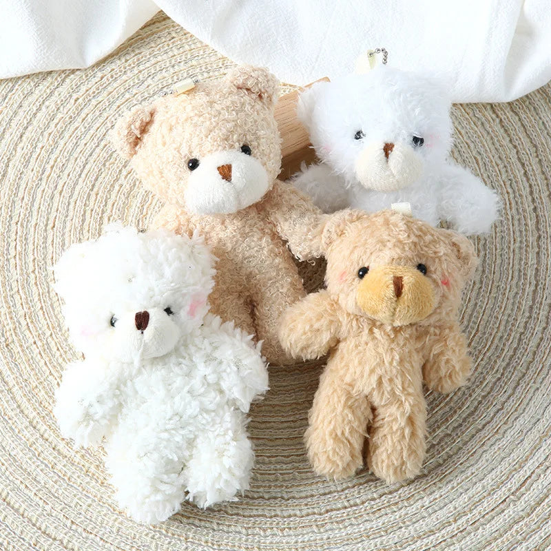 Cute 12cm Plush Rabbit Keychain Doll - Plush Stuffed Animal Keychain Gift for Girls in Blush Pink