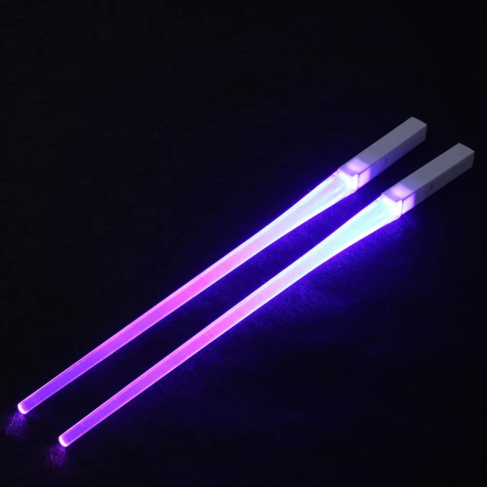 Luminous LED Lightsaber Chopsticks - Light Up Star Wars Party Tableware, Fun Kitchenware for Kids