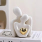 Embrace Love Statue White Plastic Romantic Figurine, Valentines Day Gift 2026 Cozy Bedroom Decor