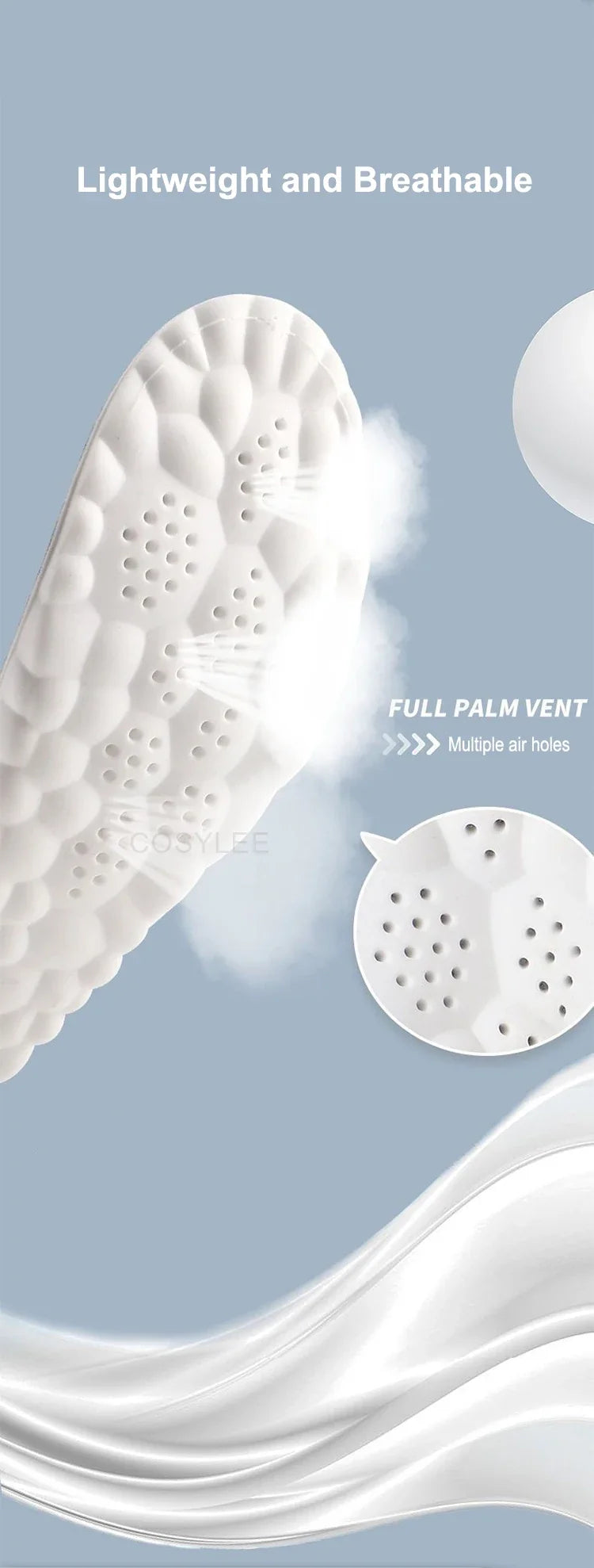 Breathable Cushion Plantar Fascia Insole – Sport Latex Insoles with Arch Support