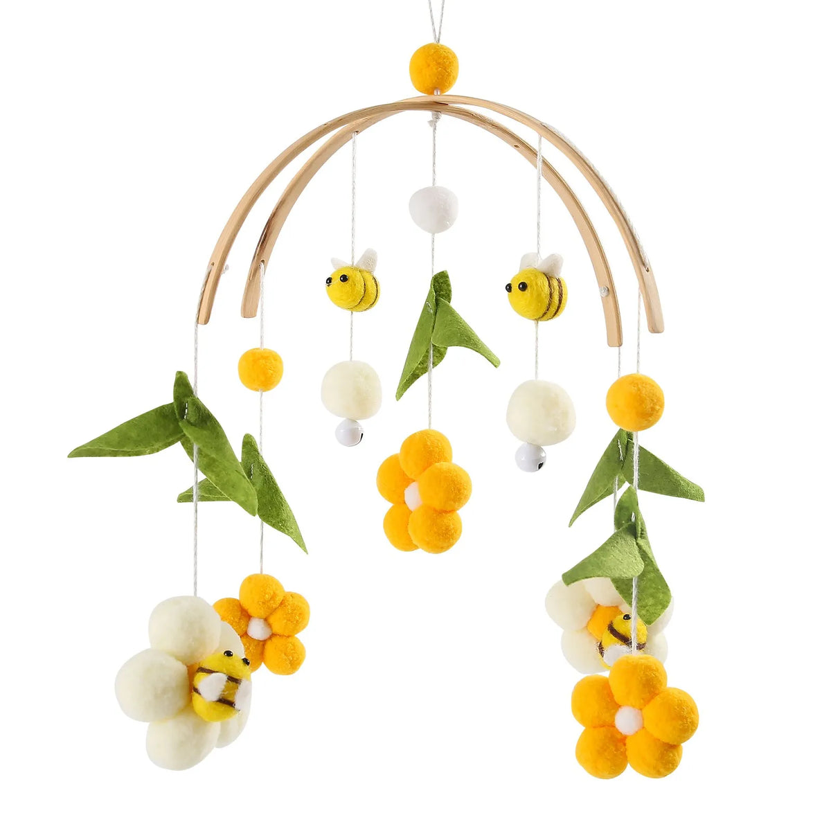 Mobile Baby Wooden Crib Hanging Toy Newborn Nursery Fall 2025 Soothing Music Developmental Gift