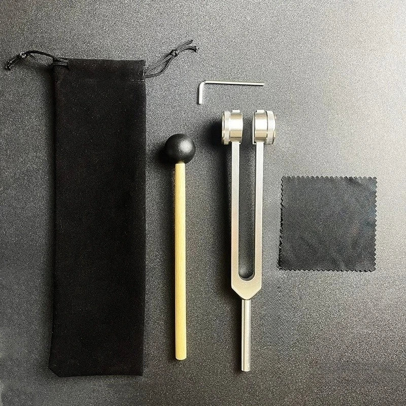 Chakra Healing Tuning Fork Kit 128Hz 512Hz - Aluminum Alloy Sound Therapy Tools for Yoga and Meditation