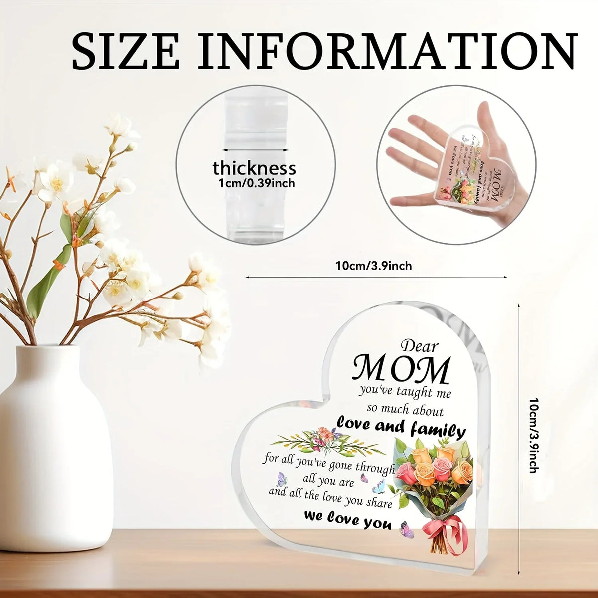Mothers Best Day Gifts - I Love You Mom Gifts from Son Daughter