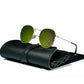 Round Retro Sunglasses for Men/Women Deluxe UV400 Metal Vintage Eyewear No Leather Case