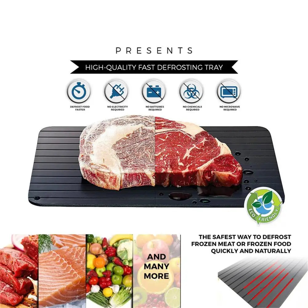 Defrosting Fast Aluminum Tray With Brush Thaw Board