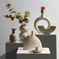 Ceramic Vase Embryo Sculptural Tabletop Vase Scandinavian Minimalist Household Decor Fall 2025 Ideal For Dry Flower Display