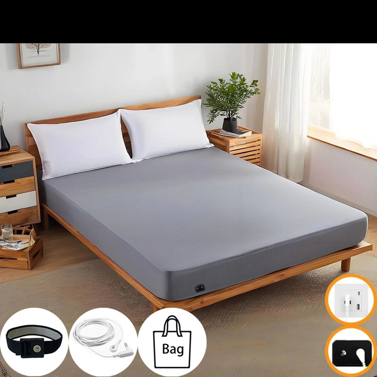 Fitted Earthing Sheet Ten Percent Silver Fiber Grounding