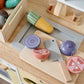 Kids Wooden Kitchen Playset with Cutting Food Accessories - Fruits, Vegetables & Bakery Toys