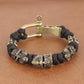 Skull Paracord Bracelet Gothic Wristband Halloween 2026 Gift Idea Flexible Braided Jewelry