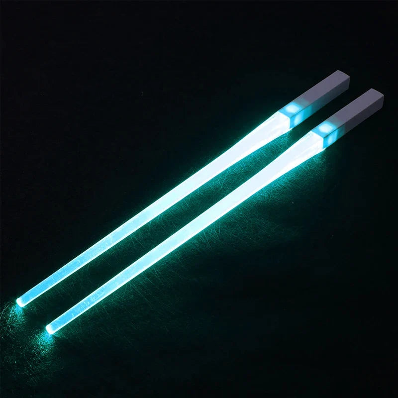 Luminous LED Lightsaber Chopsticks - Light Up Star Wars Party Tableware, Fun Kitchenware for Kids