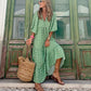 Elegant Long Sleeve Maxi Dress for Women, Flattering Floral Design, Perfect for Formal Events and Special Celebrations-5