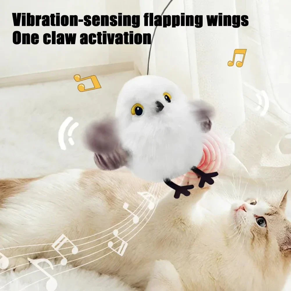 Toy Cat Vibrating Claw Activated Plush Motion Toy Holiday Gift Fall 2025 Interactive Indoor Hunting