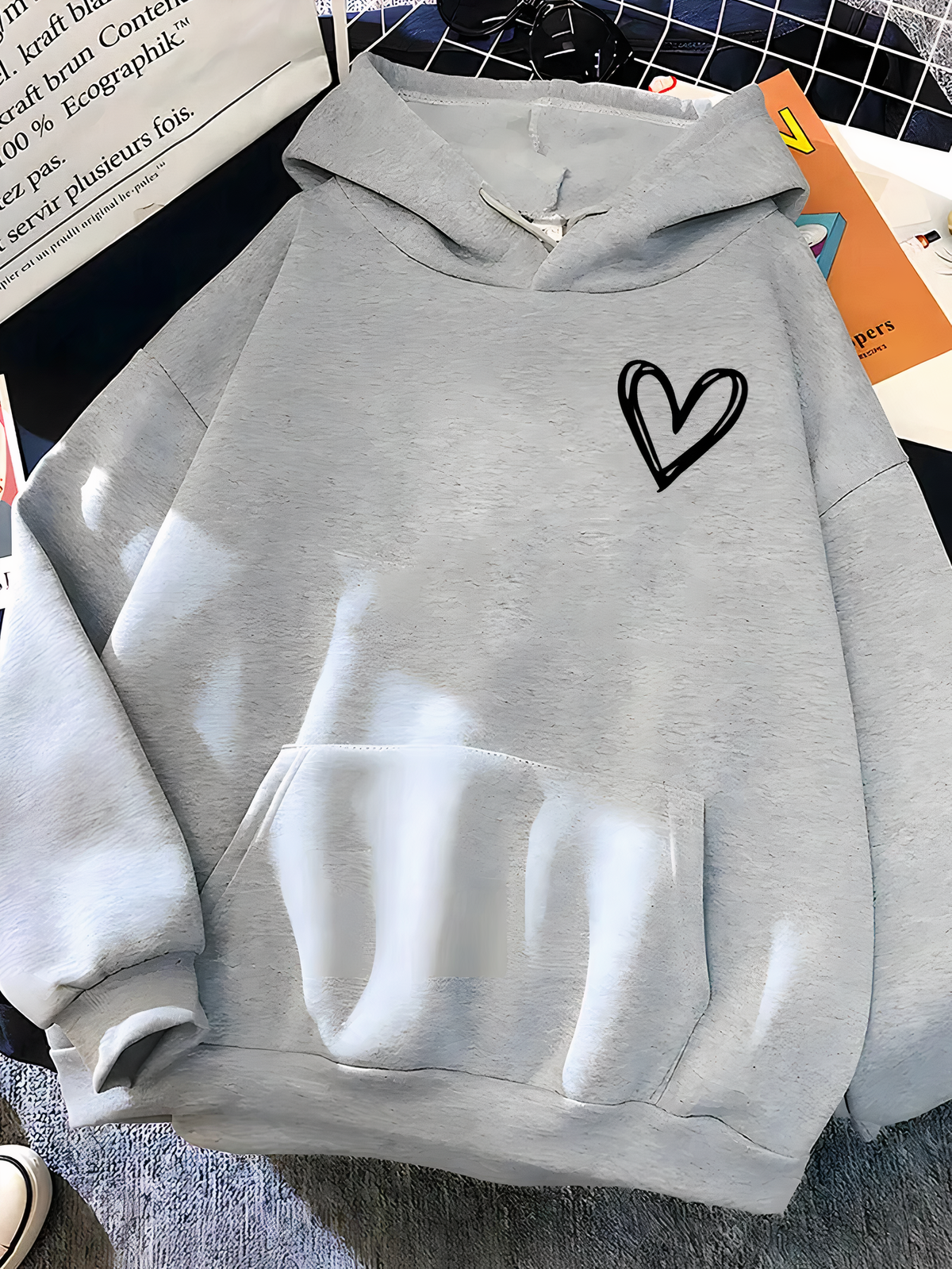 Relaxed Pullover, Cotton, Casual – Plush Cozy Women's Hoodie