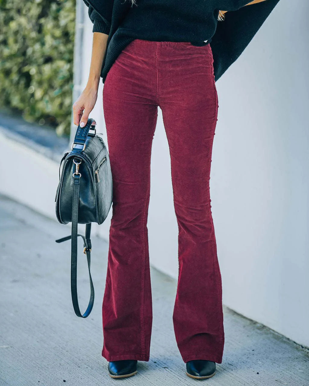 Variant image for High Waist Flare Pants for Women, Comfortable Summer Leggings in Black, Blue, Pink, Red - Soft, Stylish, Durable Fit-19
