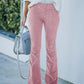 Variant image for High Waist Flare Pants for Women, Comfortable Summer Leggings in Black, Blue, Pink, Red - Soft, Stylish, Durable Fit-13