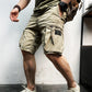 Variant image for Men's Cargo Shorts with Pockets, Comfortable Cotton-Elasthan Blend for Outdoor Adventures, EU Standard Sizes-1