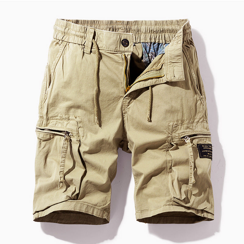 Men's Cargo Shorts with Pockets, Comfortable Cotton-Elasthan Blend for Outdoor Adventures, EU Standard Sizes-5