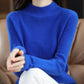 Plush Timeless Women’s Pullover - Mock Neck, Wool, Work