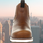 Water-Resistant Sturdy Men's Wedge Boots - Chelsea Leather Work