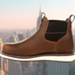 Water-Resistant Sturdy Men's Wedge Boots - Chelsea Leather Work