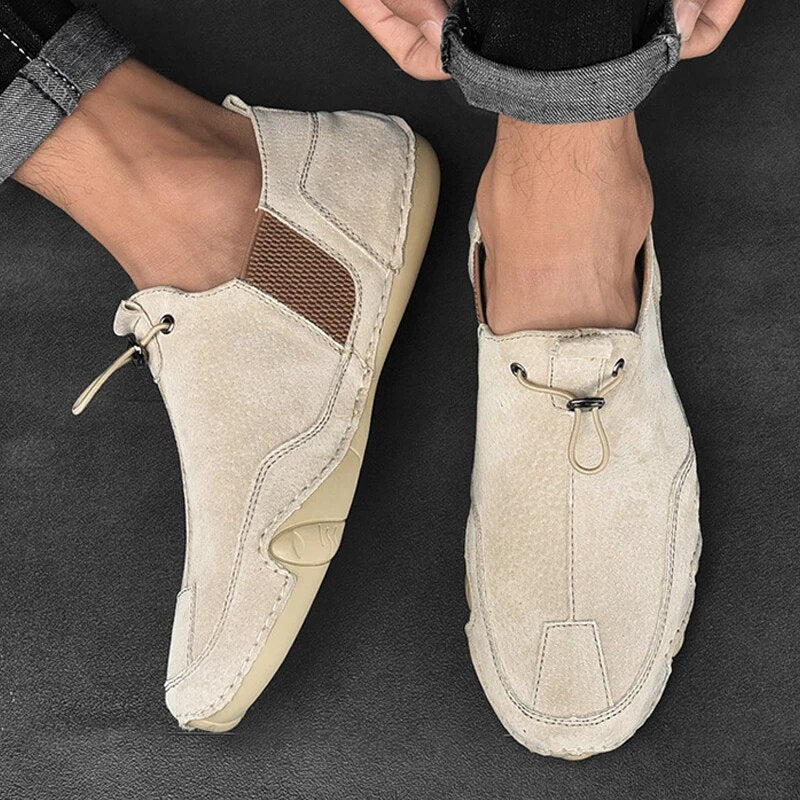 Men's Black Penny Loafers, Real Leather Casual and Formal Shoes, Lightweight Comfort, Available in Multiple Sizes-1