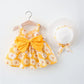 floral a-line, flowy cotton-polyester, for summer beach party – Plush baby girl dress