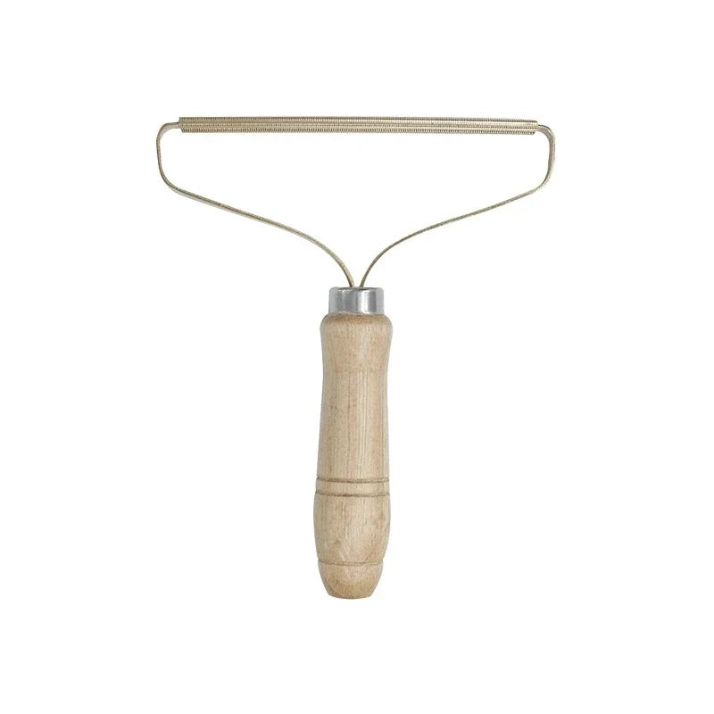 Wooden Brush Travel-Friendly Lint Remover Pet Hair Cleaning Device