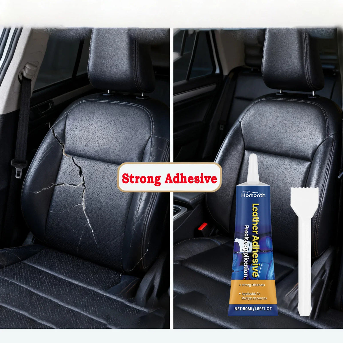 Leather2026 Edition Repair Glue Fast Dry Car Adhesive, Strong Bond For Seats And Steering Wheel, DIY Auto Repair