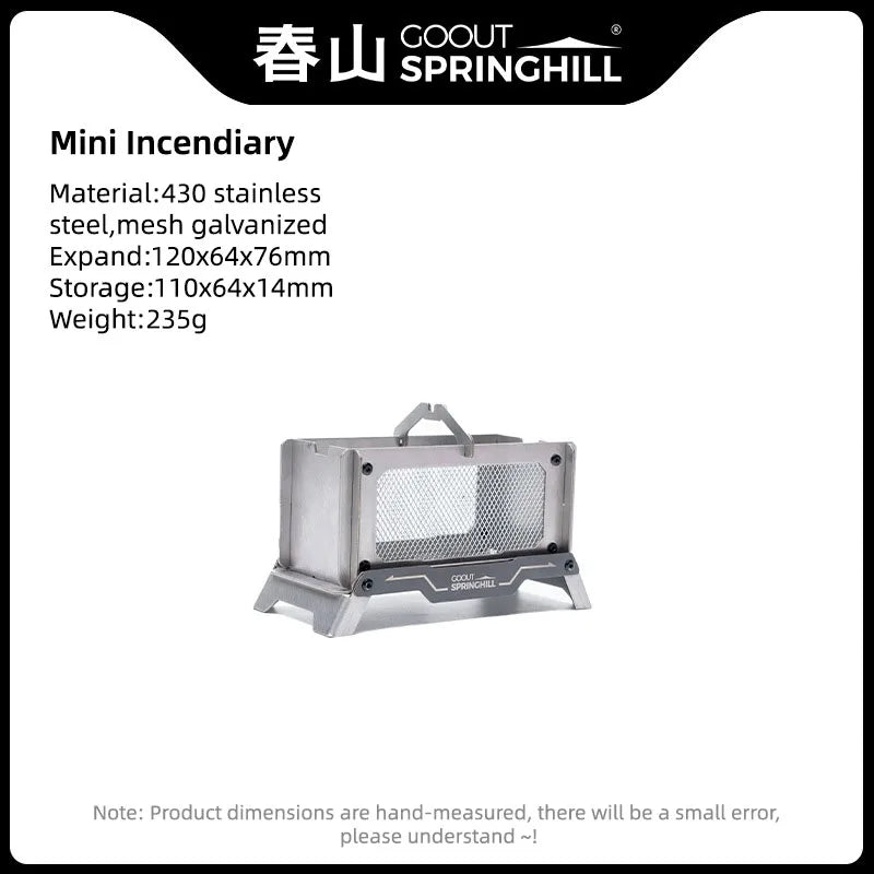 Travel-Friendly Wood Stove Foldable Stainless Steel Mini Camping Incense Burner Fall 2025 Mosquito Control And Tabletop Aroma