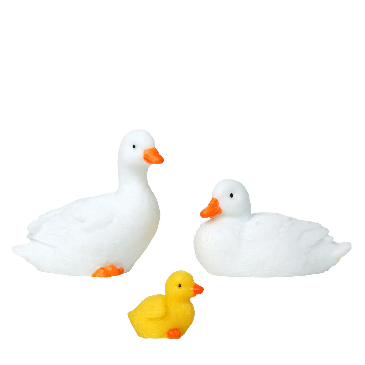 Duck Resin Ornaments Four Piece Garden Figurines Spring Garden Decor Micro Landscape Water Feature Sturdy Resin Decor