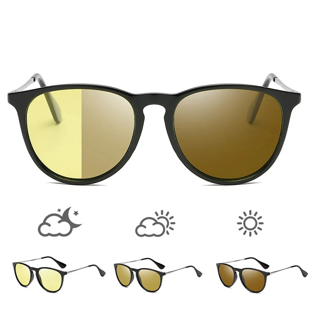 Sunglasses Photochromic For Night Driving Polarized UV400 Lenses Color Changing Glasses Fall 2025 Trend