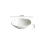 White Porcelain Rock Edge Soup Bowl Contemporary Tableware