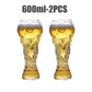 Beer Glass Cup Soccer Themed Top-Grade Trophy Style For Man Cave Decor Fall 2026 Gift For Football Fans