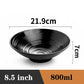 Bowl Ramen Black Plastic Japanese Style Noodle Bowl