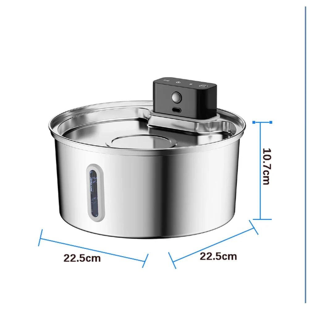 Cat Water Fountain Stainless Steel Cordless 3.2L Auto Dispenser Fall 2026 Keeps Pets Hydrated