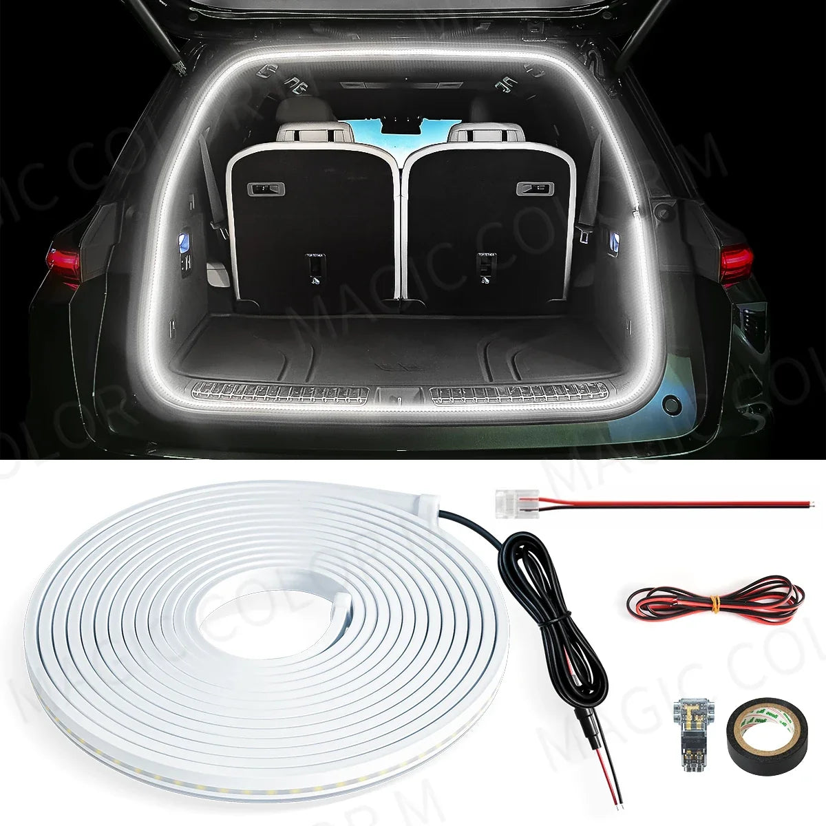 Flexible Water-Resistant Atmosphere Lamp Tesla 3 Y S X 2026 – 5M Car Interior LED Ambient Light Strip 12V
