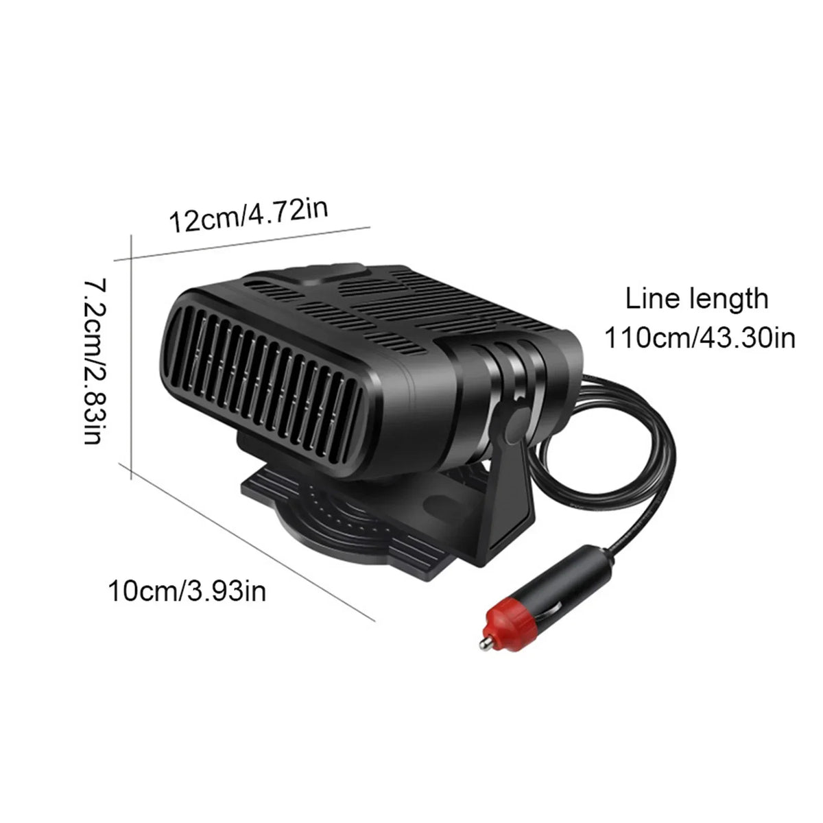 Defogger Car 2 In 1 Defroster And Heater 12V 24V 360 Degree Rotating Nozzle Winter 2025 Safe Driving