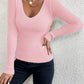 Flattering Fitted Women’s Ribbed Sweater - Scoop Neck, Knit
