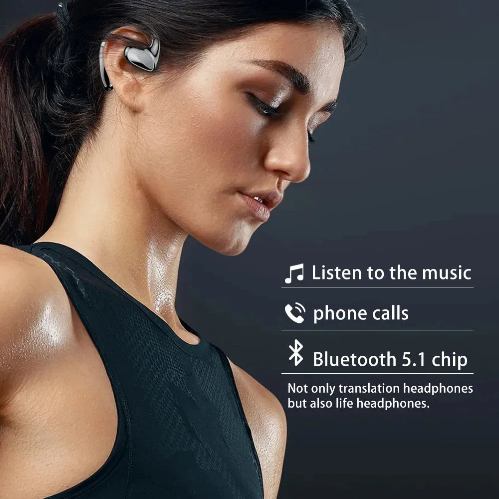 Translator M8 Earbuds - 144 Language Two-Way Device, 97% Accuracy, Music & Calling Support