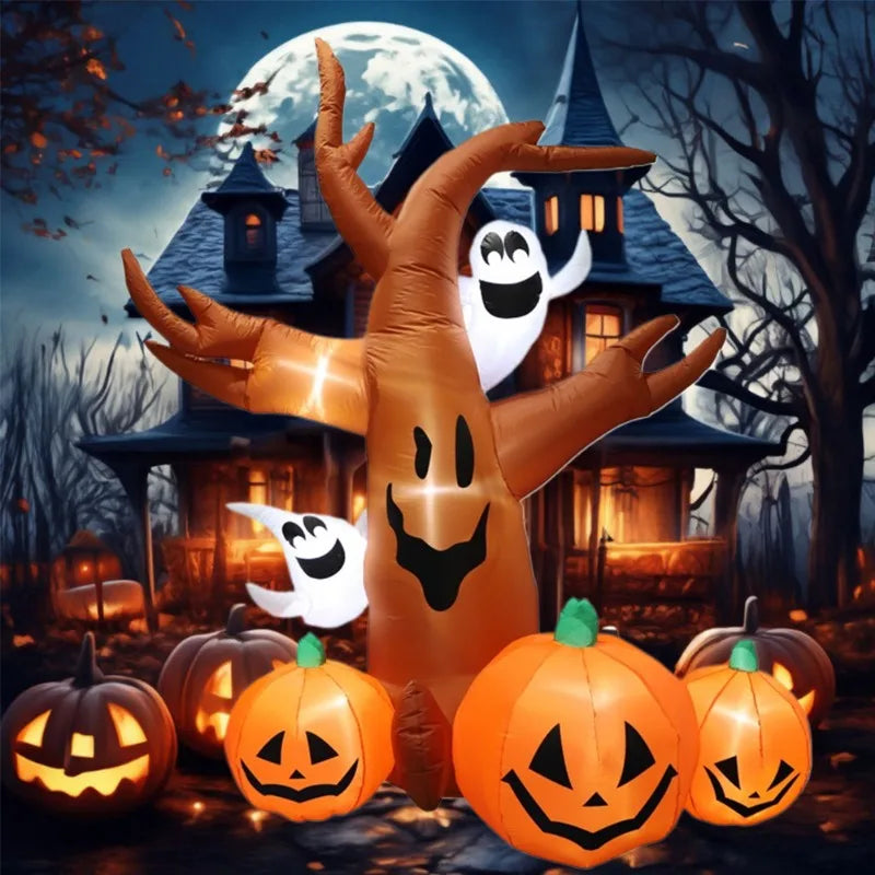 Inflatable2025 Edition Halloween Decoration Pumpkin Tree Outdoor Fall