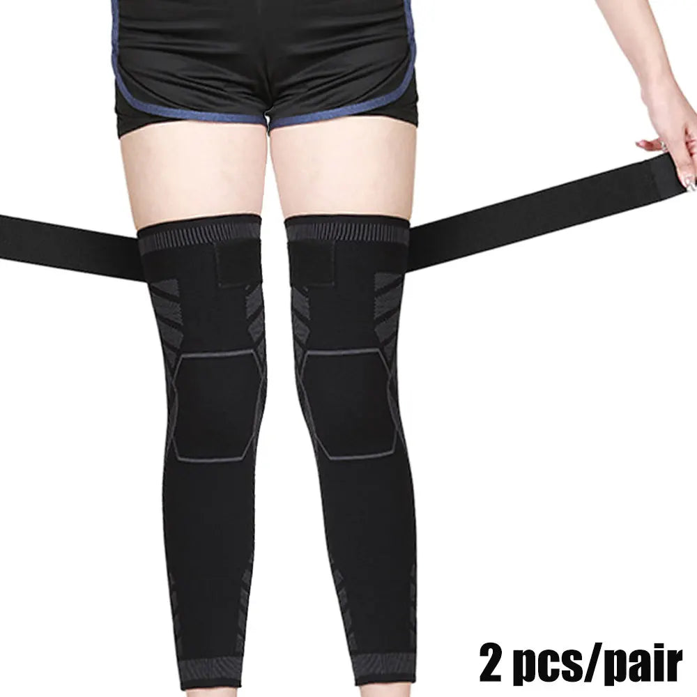 Pair 2026 – Full Leg Compression Sleeve Long Knee Support for Cycling Hiking Basketball