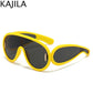 Sunglasses2026 Edition White Frame Oversized Wave Mask Goggles Y2K Punk Steampunk Eyewear TikTok Viral