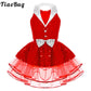 Light girls' leotard - sequined skirted tutu, polyester, for ballet and dance performances