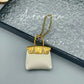 1+1 Free Birkin Inspired Mini Hand Bag - Compact Bag Charm Keychain with Metal Chain