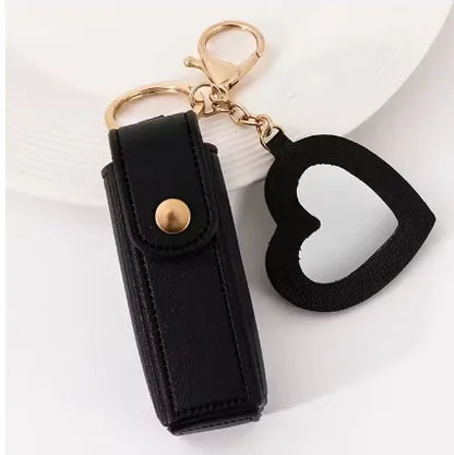 Free 1+1 Birkin Inspired Mini Hand Bag - Mini Leather Lipstick Bag Charm Keychain