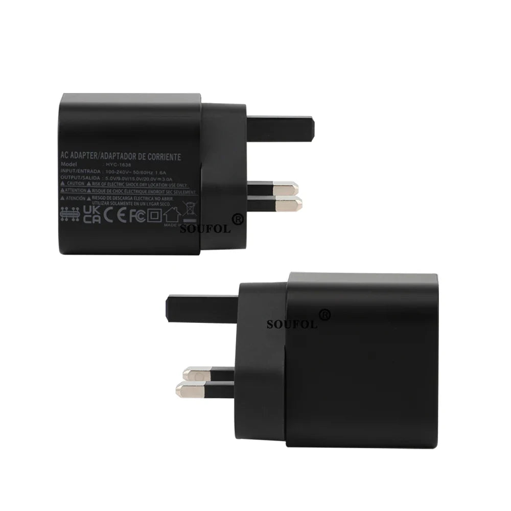 USB 60W C Fast Charger Cube With EU US UK Plugs For Switch2