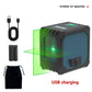 Mini Laser Level with Self-Leveling Green Beams - USB Charging Household Tools