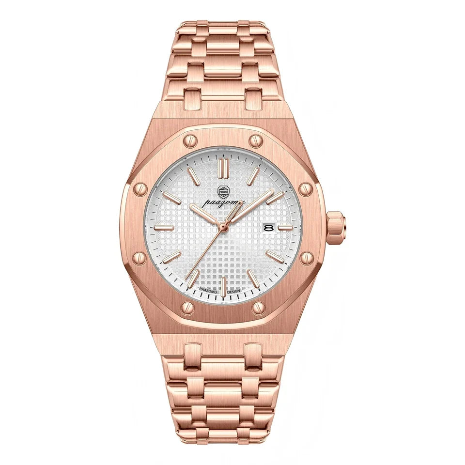 Quartz Stainless Steel Business Watch Water-Resistant Date